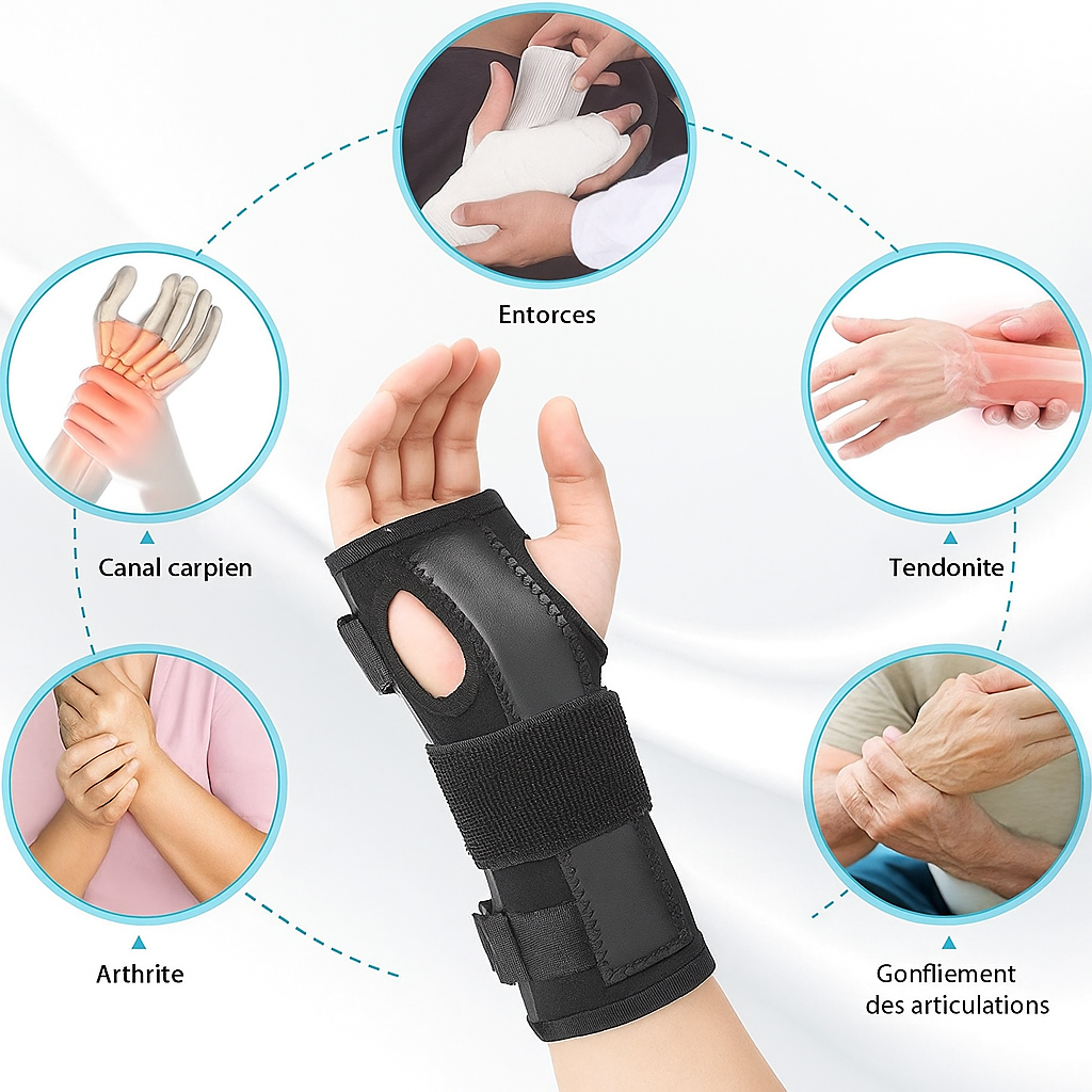BRACEFIX™ Attelle de Poignet Orthopédique – Soulagement et Stabilisation Immédiat