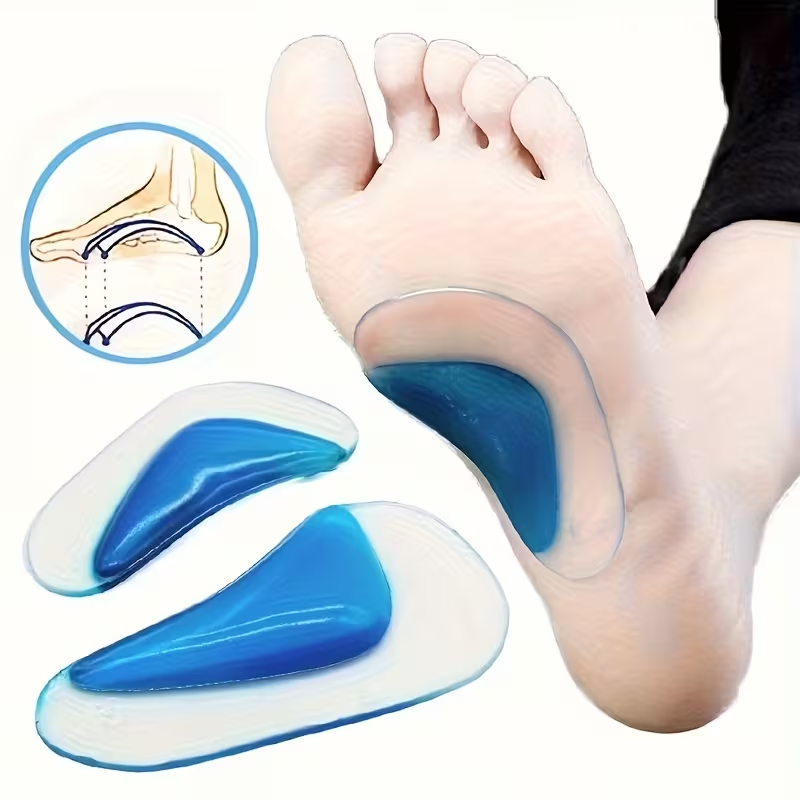 Semelle gel silicone - démonstration sur pied enfant